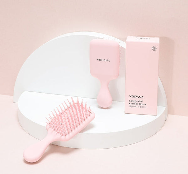 2 x VODANA Lovely Mini Cushion Brush, Hair Brush from Korea