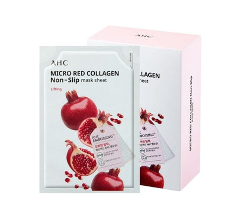 AHC Micro Red Collagen Non-Slip Mask Sheet 1 Pack (10ea) from Korea