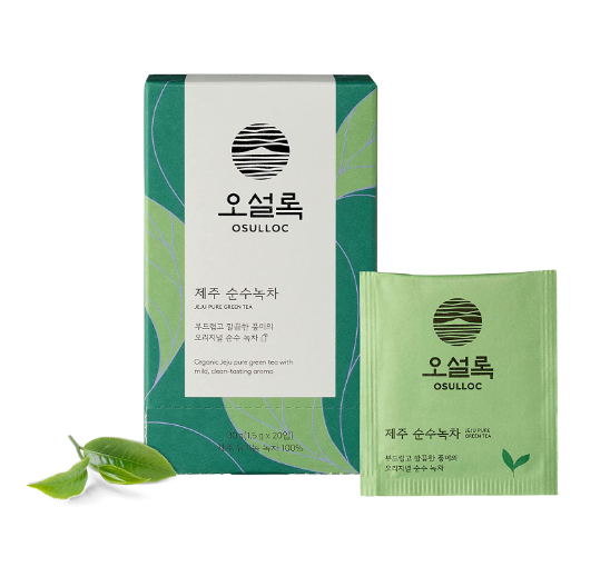 OSULLOC Jeju Pure Green Tea, 1 Box 20 ea, from Korea_KT