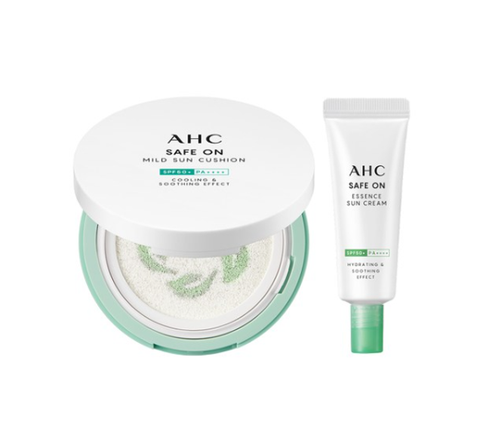 AHC Save On Mild Sun Cushion SPF 50+ PA++++ 25g + Save On Essence Sun Cream 20ml from Korea