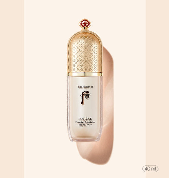 The History of Whoo Gongjinhyang:Mi Essential Foundation #1, #2 40ml from Korea