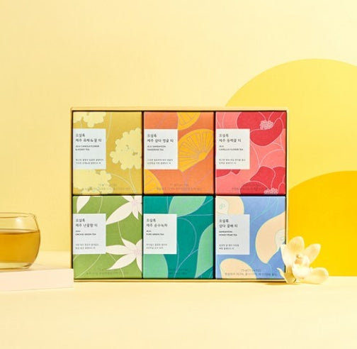 OSULLOC O Thanks You Tea Box Gift Set, 30ea (5 x 6 Flavors), from Korea_KT