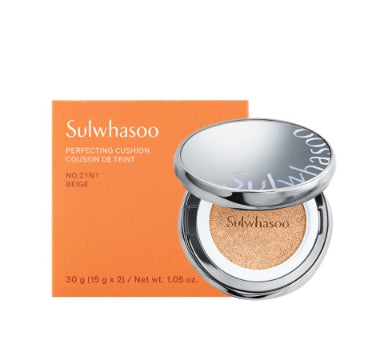 New Sulwhasoo Perfecting Cushion AIRY Pack, 15g x 2, 7 Colours + Samples (3 Items) from Korea