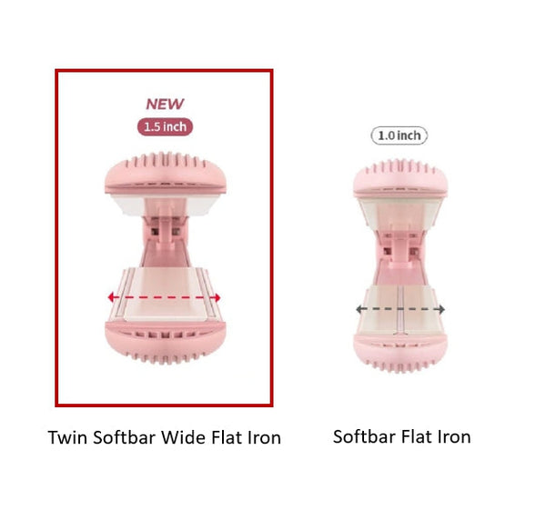 VODANA Twin Softbar Wide Flat Iron, Milk Tea Rose from Korea_H