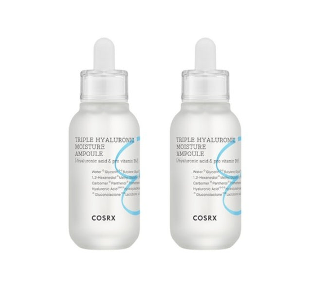 2 x COSRX Hydrium Triple Hyaluronic Moisture Ampoule 40ml from Korea