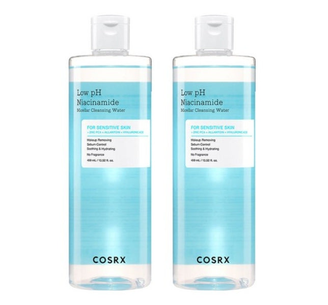 2 x COSRX Low pH Niacinamide Micellar Cleansing Water 400ml from Korea